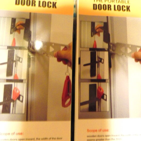 THE PORTABLE DOOR LOCK -  INSTALL at HOME or TAKE WHEN TRAVELING ! - Picture 5 of 5